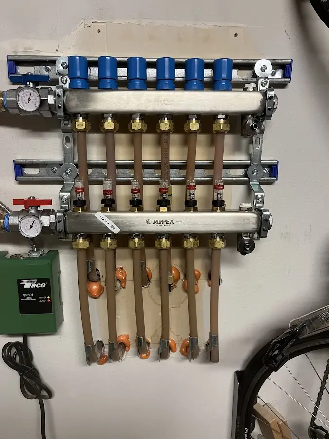 Plumber performing Gas Leak Detection at a residential property in Valley City